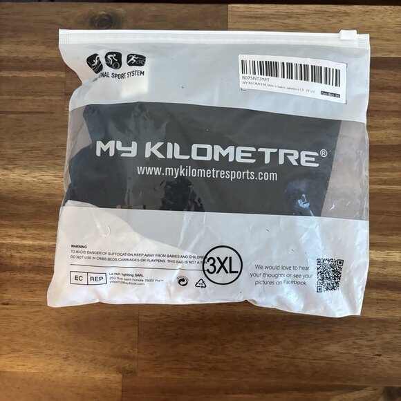 MY KILOMETRE Men's Swimsuit Jammer BLACK Stripe Swim Endurance Size 3XL Fit XXL? - Picture 4 of 9